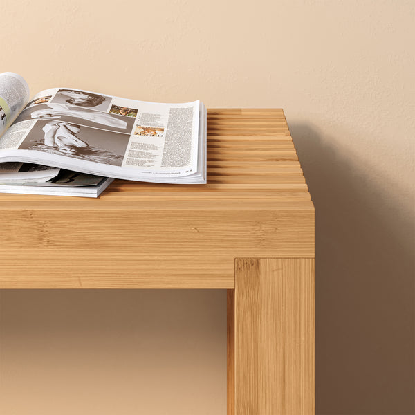 Panca da Scarpe Korjad Seduta in Bambù Naturale 90 x 33 x 43 cm [en.casa]