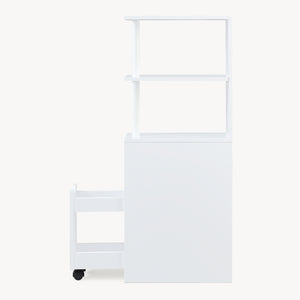 Scaffale da Bagno Fadeskimma Mobile Contenitore con Ripiani Cassetto e Scomparto Estraibile 113 x 19 x 45 cm - Bianco [en.casa] 