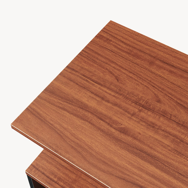 Table basse Trond 80x40x42 cm Noir/Noyer [en.casa]