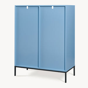 Libreria Colwyn a 4 Ripiani e 2 Cassetti Scaffale da Terra 105 x 80 x 40 cm - Blu [en.casa]