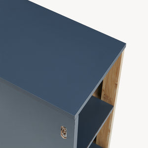 Armoire murale Svanes 60x30x20 cm Gris foncé/Nature [en.casa]