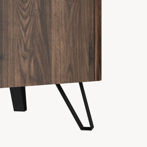 Table basse Trorlon 100 x 50 x 40 cm effet noyer / travertin [en.casa]