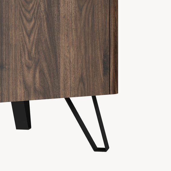 Table basse Trorlon 100 x 50 x 40 cm effet noyer / travertin [en.casa]