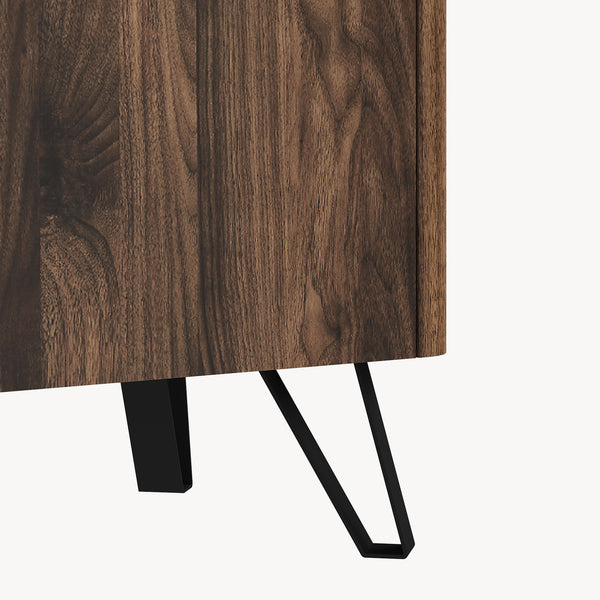 Comò Trorlon 83x80x40 cm effetto noce/travertino [en.casa]