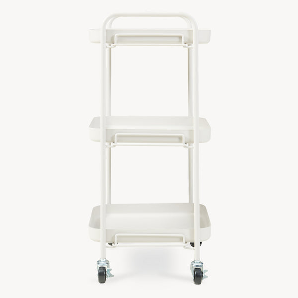 Chariot de service Kelevn 67 x 33 x 31 cm acier gris [en.casa]