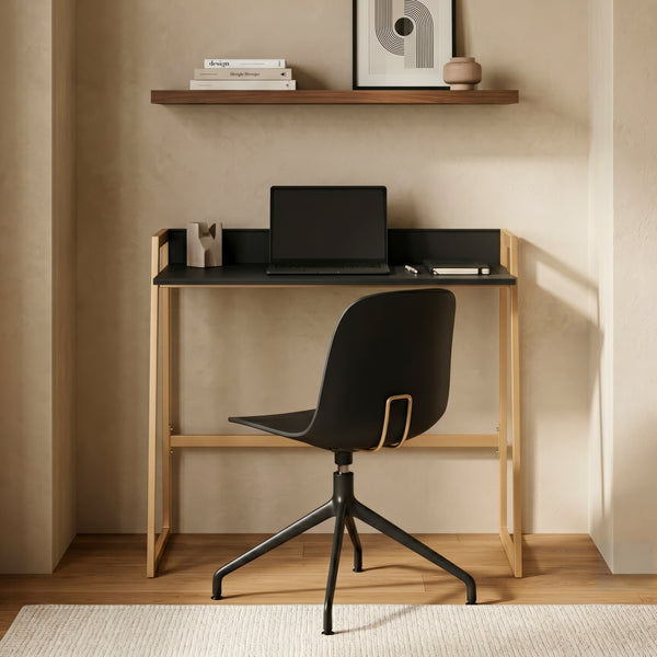 Bureau Kuomi 84 x 73 x 47 cm beige gris foncé [en.casa]