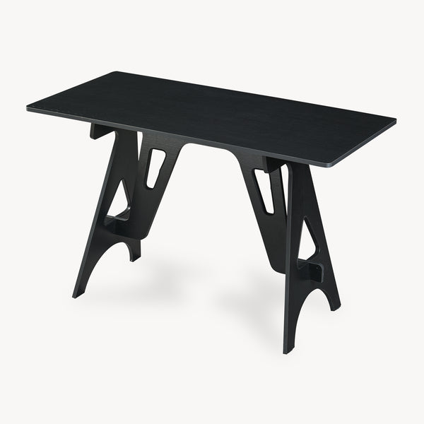 Bureau Bostenenna 120 x 60 x 75 cm noir effet bois veiné [en.casa]