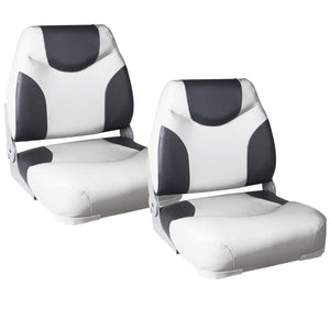 [pro.tec] 2x Sedile barca 'Exclusive - Line' (colore eleggibile) - di similpelle impermeabile / sedile timone / impermeabile / imbottito / sedile pescatore / persistente ad UV