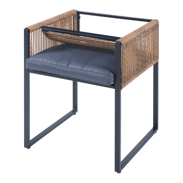 Ensemble de meubles de jardin 3 pièces Accadia noir marron gris casa.pro