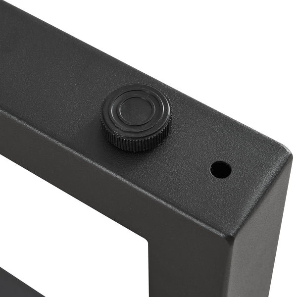 Set di 2 Gambe Quadrate Lunderskov per Mobili 'Fai da Te' - Altezza 35 cm - Acciaio Nero [en.casa]