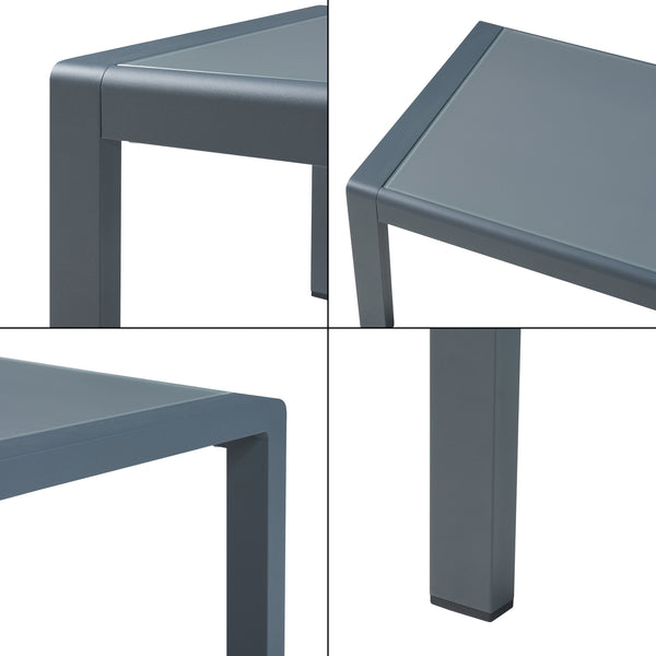 Salon de jardin 4 pièces Avise anthracite gris foncé casa.pro