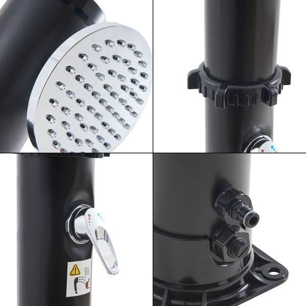 Douche solaire de jardin Kebomi 216 cm 18 L casa.pro