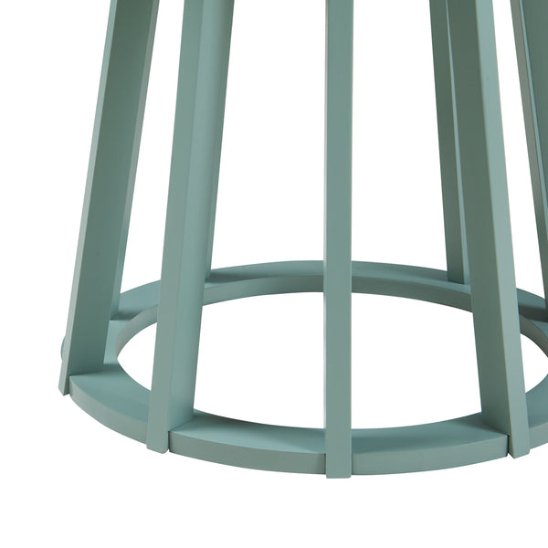 Table d'appoint Lensuu effet chêne / vert pastel [en.casa]