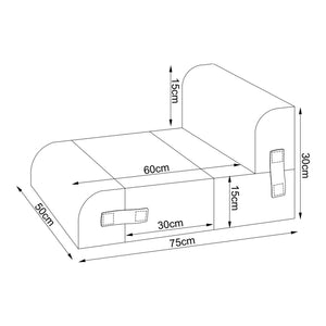 Escalier pour animaux Joelerhatra 45 x 50 x 45 cm bleu [en.casa]