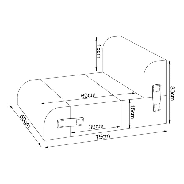 Escalier pour animaux Joelerhatra 45 x 50 x 45 cm bleu [en.casa]