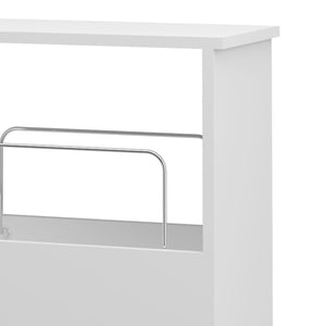 Carrello da Cucina Katra a Ruote con Ripiani 67 x 40 x 20 cm - Bianco [en.casa]