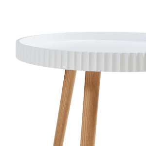 Table d'appoint Bongard 50 x 45 cm blanc naturel [en.casa]