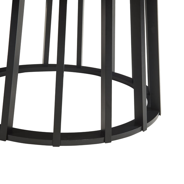 Table basse de salon Buzzard 90 x 45 cm effet béton noir [en.casa]
