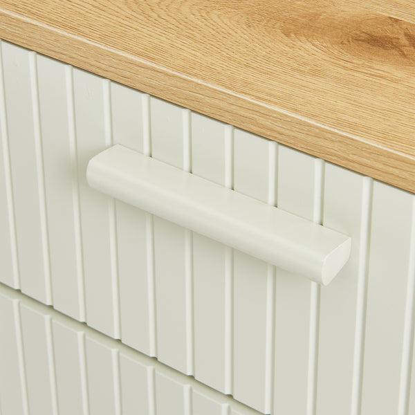 Armoire de salle de bain Ferrersp 80 x 40 x 35 cm effet chêne / couleur sable [en.casa] 
