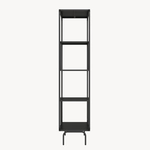 Libreria in Acciaio Færder con Scomparti Aperti 145 x 76 x 33 cm - Nero Opaco [en.casa]