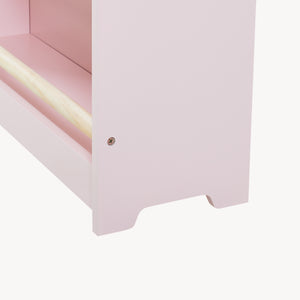 Libreria Virer per Bambini Scaffale Montessori per Cameretta a 3 Scomparti 78 x 60 x 18 cm - Rosa [en.casa]