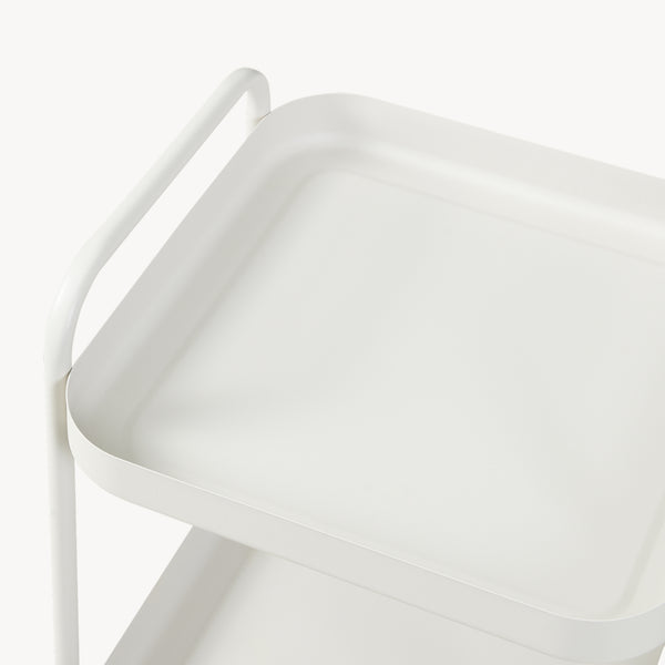 Chariot de service Kelevn 67 x 33 x 31 cm acier gris [en.casa]