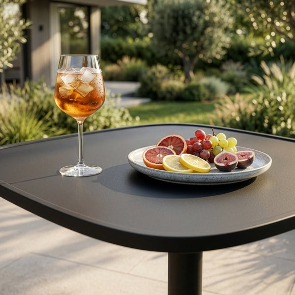 Tavolo bistrot da esterno Foggia 75x70x70 cm acciaio antracite [casa.pro]