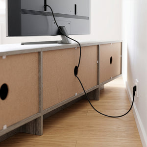 Meuble TV Kapipimso 194 x 31 x 37 cm effet chêne gris [en.casa]