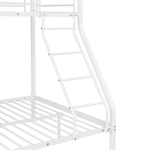 [neu.haus] Letto a castello metallo 2 Materassi a schiuma fredda Barriera anticaduta 200cm x 140/90cm Letto per bambini