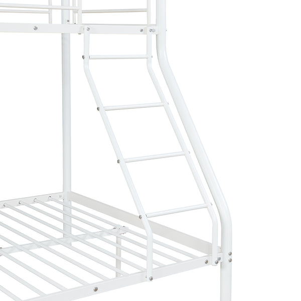 [neu.haus] Letto a castello metallo 2 Materassi a schiuma fredda Barriera anticaduta 200cm x 140/90cm Letto per bambini