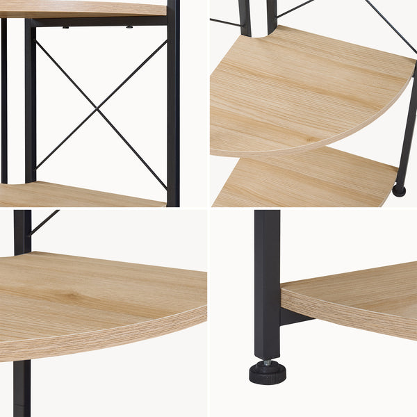 Étagère à plantes Ulfborg 6 niveaux 160 x 30 x 30 cm effet bois noir [en.casa]