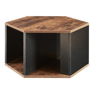 Couchtischset Molde 2-tlg. Schwarz/Walnussoptik [en.casa]