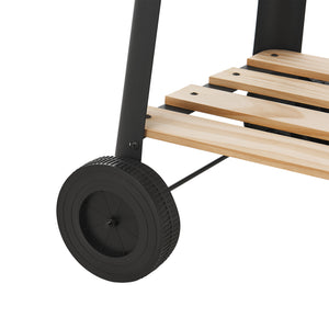 Chariot de barbecue au charbon de bois Ari noir naturel casa.pro