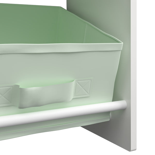 Scaffale per Cameretta Vipsali Design a Casetta 90x60x27 cm Menta Verde / Bianco [en.casa]