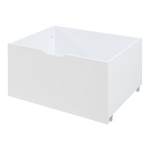 Lit cabane Surnadal bois de pin 90 x 200 cm blanc naturel beige [en.casa]