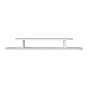 Mobile Porta TV Targema da Parete a Forma Ellittica 120 x 30 x 16 cm - Bianco [en.casa]