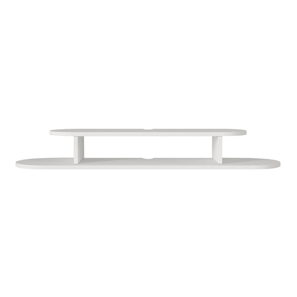 Mobile Porta TV Targema da Parete a Forma Ellittica 120 x 30 x 16 cm - Bianco [en.casa]