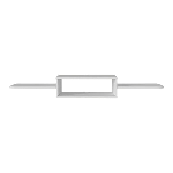 Mobile Porta TV Tar da Parete con Vano Aperto e Ripiani 115 x 30 x 16 cm - Bianco [en.casa]