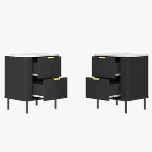 Lot de 2 tables de chevet Olvehok 55 x 52 x 38 cm [en.casa]