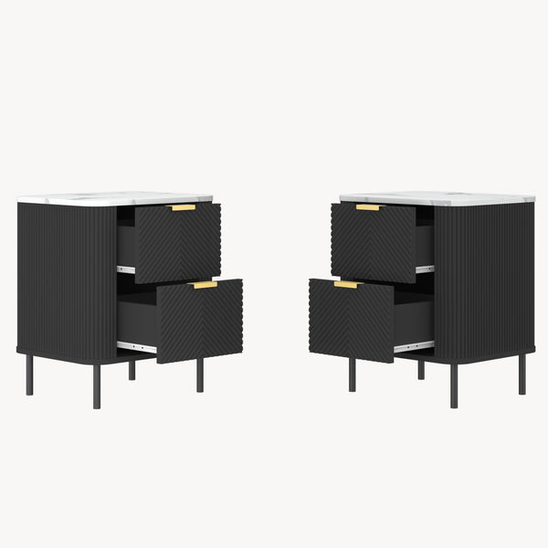Lot de 2 tables de chevet Olvehok 55 x 52 x 38 cm [en.casa]