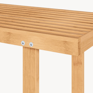 Panca da Ingresso Aarela Seduta in Bambù Naturale 91 x 41 x 38 cm [en.casa]
