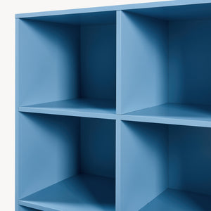Libreria Colwyn a 4 Ripiani e 2 Cassetti Scaffale da Terra 105 x 80 x 40 cm - Blu [en.casa]