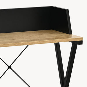 Libreria a colonna Kappespoo 84x50x30 cm Nero/effetto quercia [en.casa]
