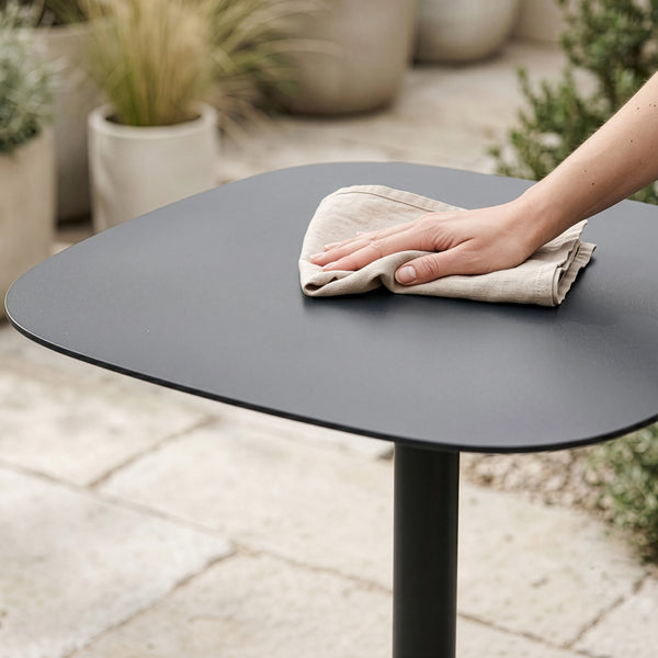 Tavolino da esterno Foggia 43x40x40 cm Acciaio Grigio antracite [casa.pro]