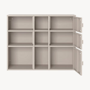 Aktenschrank Kliri Stahl 100x32x81 cm Warmgrau [en.casa]