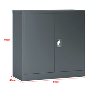 Aktenschrank Molise 90x40x90cm Stahl in versch. Farben [en.casa]