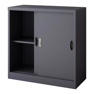 Armadietto da Ufficio Rieti 90x40x90 cm Ante Scorrevoli - Vari Colori [en.casa]