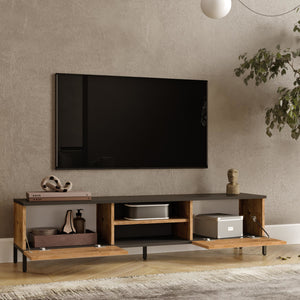 Meuble TV Lempäälä à 2 portes 39 x 160 x 35 cm [en.casa]