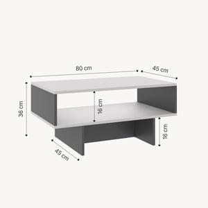 Couchtisch Mjölby 36.4x80x45 cm in versch. Farben [en.casa]