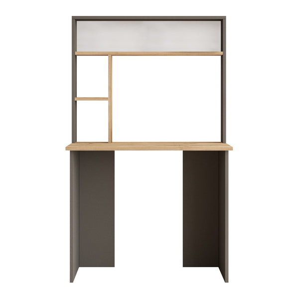 Schreibtisch Tópisa mit Regal 149x90x52 cm [en.casa]